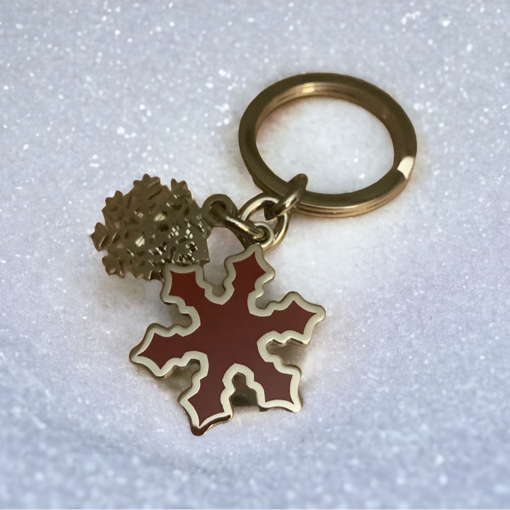 New Coach snowflake keychain